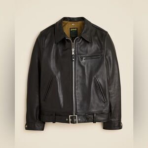 NWT Limited-edition Schott NYC X Wallace & Barnes retro moto jacket in leather